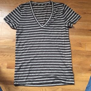 J.Crew Striped V-neck